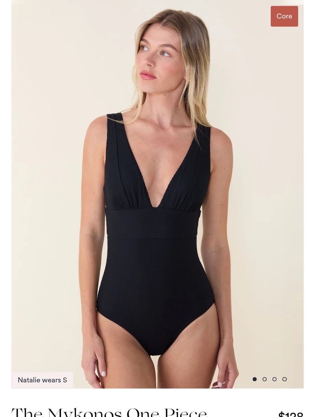 Andie Mykonos One-Piece Swimsuit - Black Long Torso XL Tall NWT